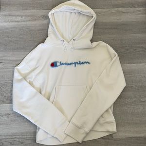 WHITE CHAMPION HOODIE